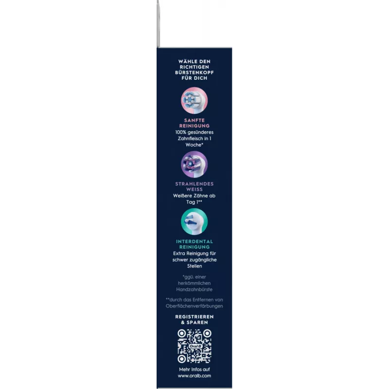 Oral-B dantų šepetėlio galvutė 8 vnt. Balta