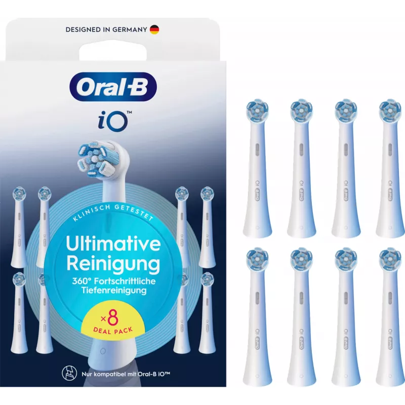 Oral-B dantų šepetėlio galvutė 8 vnt. Balta