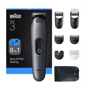 Braun AIO3540 plaukų kirpimo mašinėlė Juoda, Pilka 14 nustatymų, NiMH