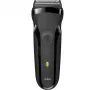 BRAUN Series 3 300s elektrinis skustuvas su folija – 2 SensoFoil, įkraunamas NiMH, šlapias ir sausas, juodas