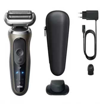 Braun Series 7 72-C1200s elektrinis skustuvas – šlapiam ir sausam skutimui, juodas/bronzinis, nerūdijantis plienas