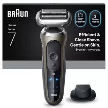 Braun Series 7 72-C1200s elektrinis skustuvas – šlapiam ir sausam skutimui, juodas/bronzinis, nerūdijantis plienas