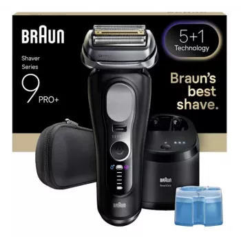 Foilinis skustuvas Braun Series 9 Pro+ 9660CC juodas sidabrinis nerūdijantis plienas