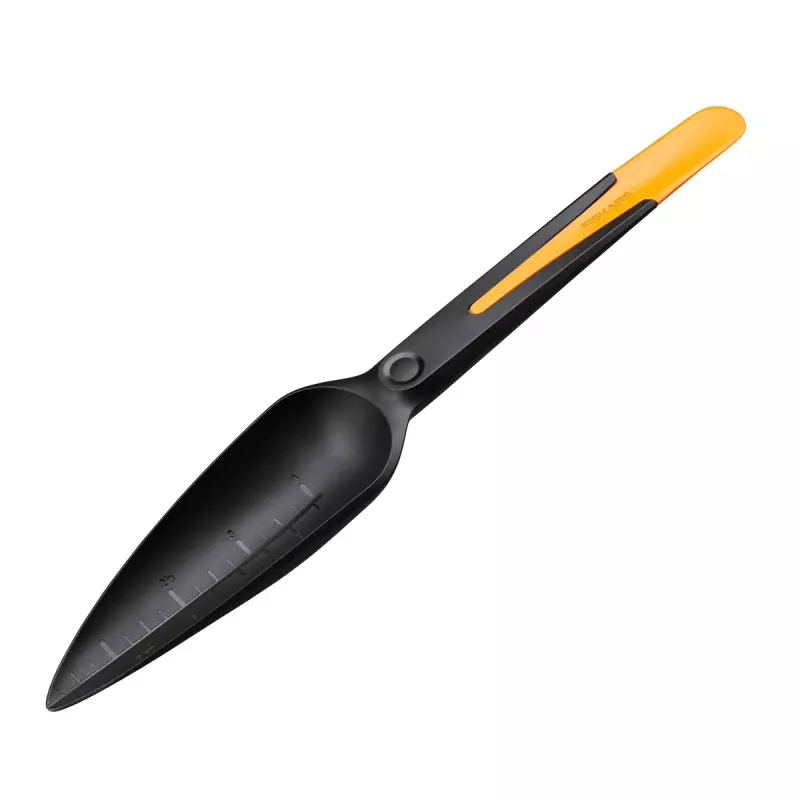 Sodo kastuvėlis Fiskars F1057641 – rankinis kastuvėlis, juodas ir rudas