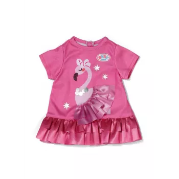 Suknelė lėlei Peterkin BABY born Flamingo, 43 cm lėlėms, sulankstoma, nuo 3 metų