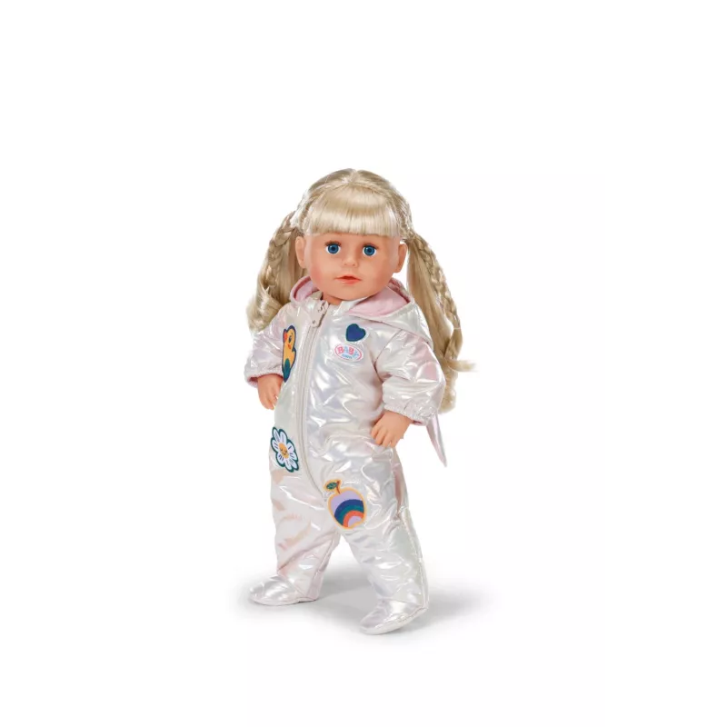 Žieminis kombinezonas lėlei Peterkin BABY born Winter Suit Cream, 43 cm, sulankstomas, nuo 3 metų