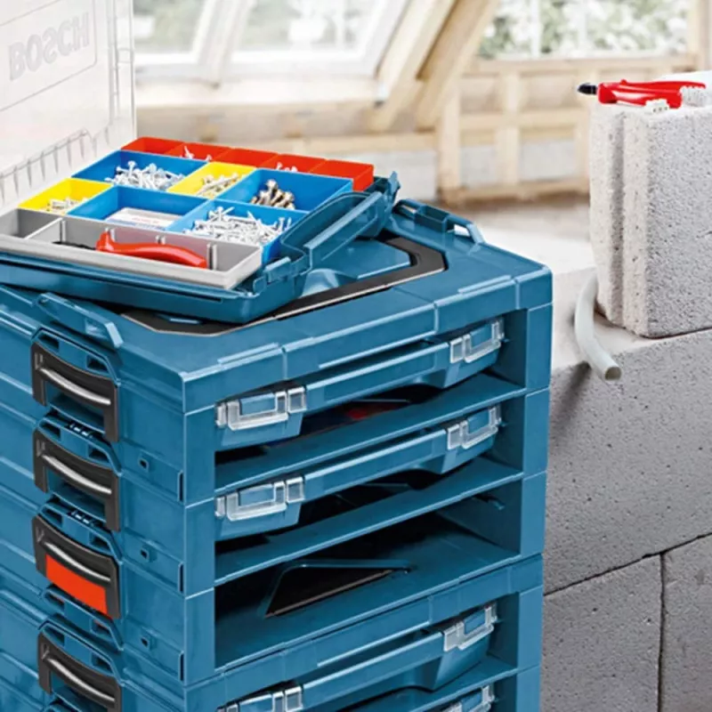 Įrankių dėžė Bosch i-BOXX 53 set 10 Professional – ABS sintetika, spalvoti vidiniai dėklai
