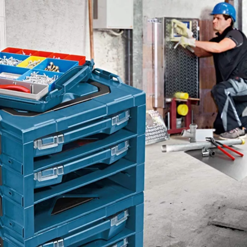 Įrankių dėžė Bosch i-BOXX 53 set 10 Professional – ABS sintetika, spalvoti vidiniai dėklai