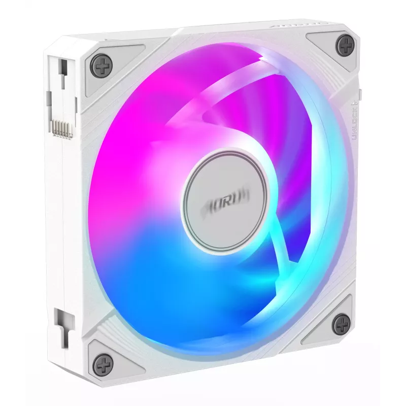 Gigabyte AORUS EZ CHAIN FAN 120 ICE korpuso ventiliatorius, 120 mm, baltos spalvos, GP-ECFAN1201 ICE
