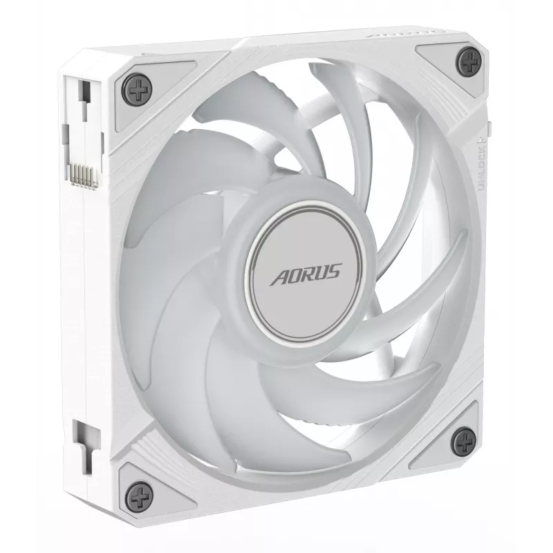 Gigabyte AORUS EZ CHAIN FAN 120 ICE korpuso ventiliatorius, 120 mm, baltos spalvos, GP-ECFAN1201 ICE