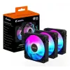 GIGABYTE AORUS EZ CHAIN FAN 120 (3 vnt.) 12 cm juodi ventiliatoriai