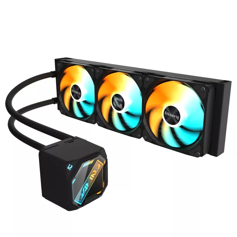 GIGABYTE GAMING 360 skystas aušintuvas CPU – 3x120mm ARGB ventiliatoriai, slydimo fiksavimo mechanizmas, DAISY-CHAIN, suderinamas su Intel LGA 1851 ir AMD AM5