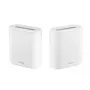 ASUS EBM68(2PK) – Expert WiFi triju juostų (2,4 GHz / 5 GHz / 5 GHz) Wi-Fi 6 (802.11ax) baltas 3 vidinės antenos