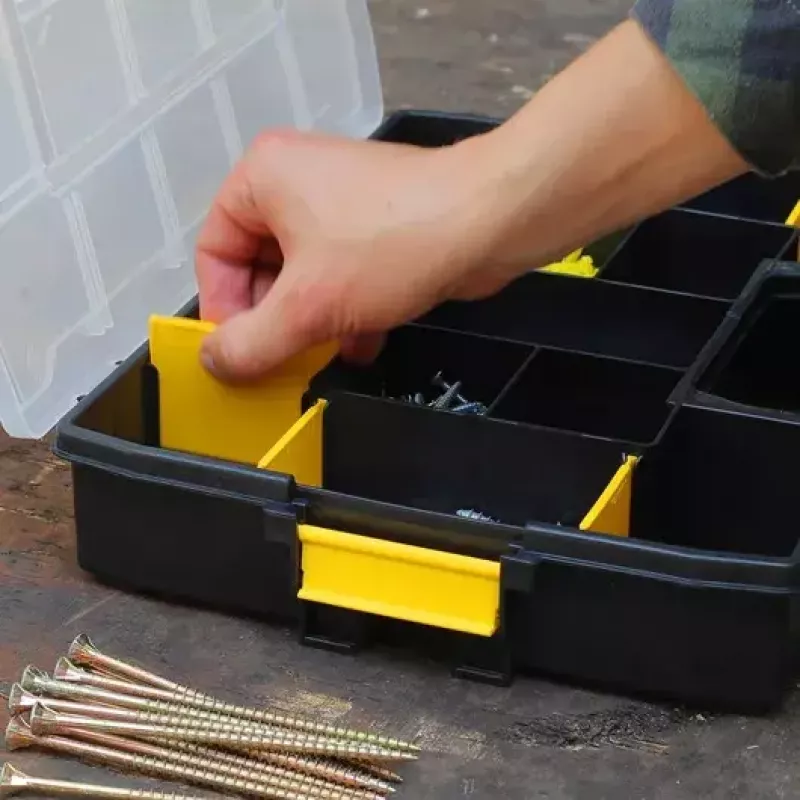 Dėžutė smulkioms detalėms Stanley Sortmaster Junior Juoda/Geltona