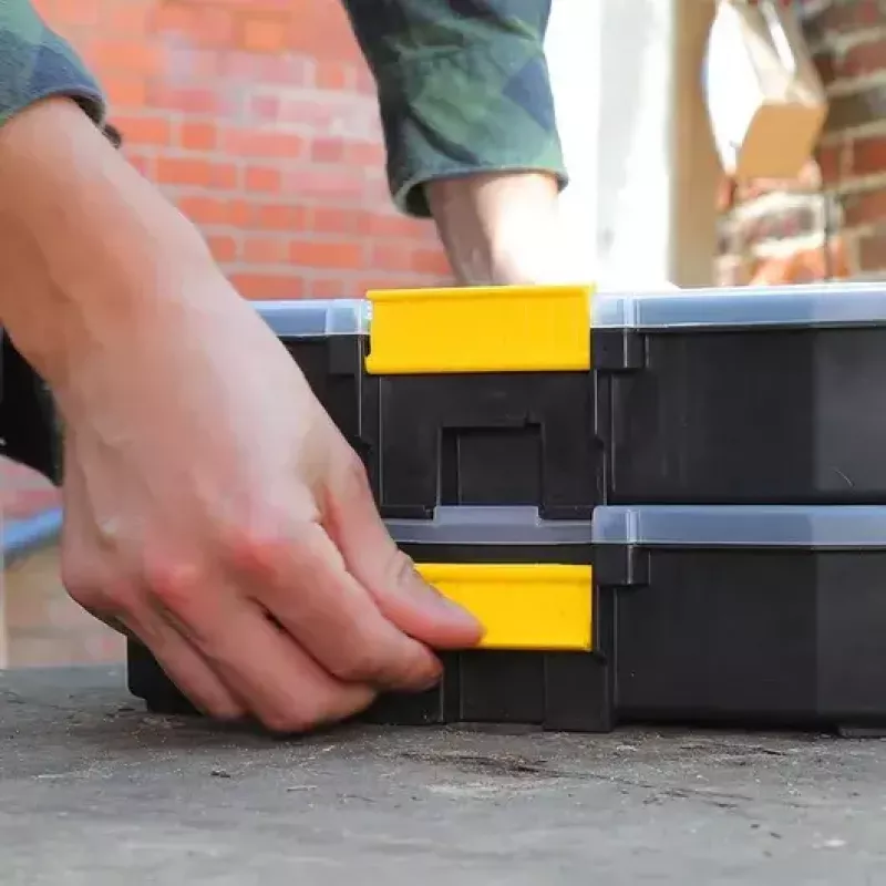 Dėžutė smulkioms detalėms Stanley Sortmaster Junior Juoda/Geltona