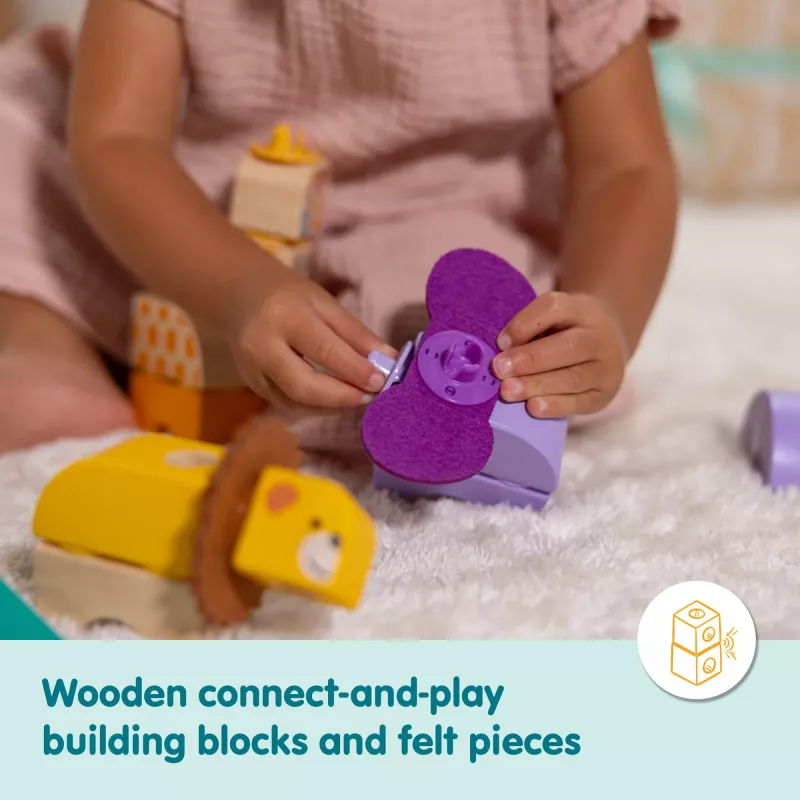 Konstruktorius Spin Master Melissa & Doug Blockables Safari Playset – figūrėlės ir sukraunami blokeliai