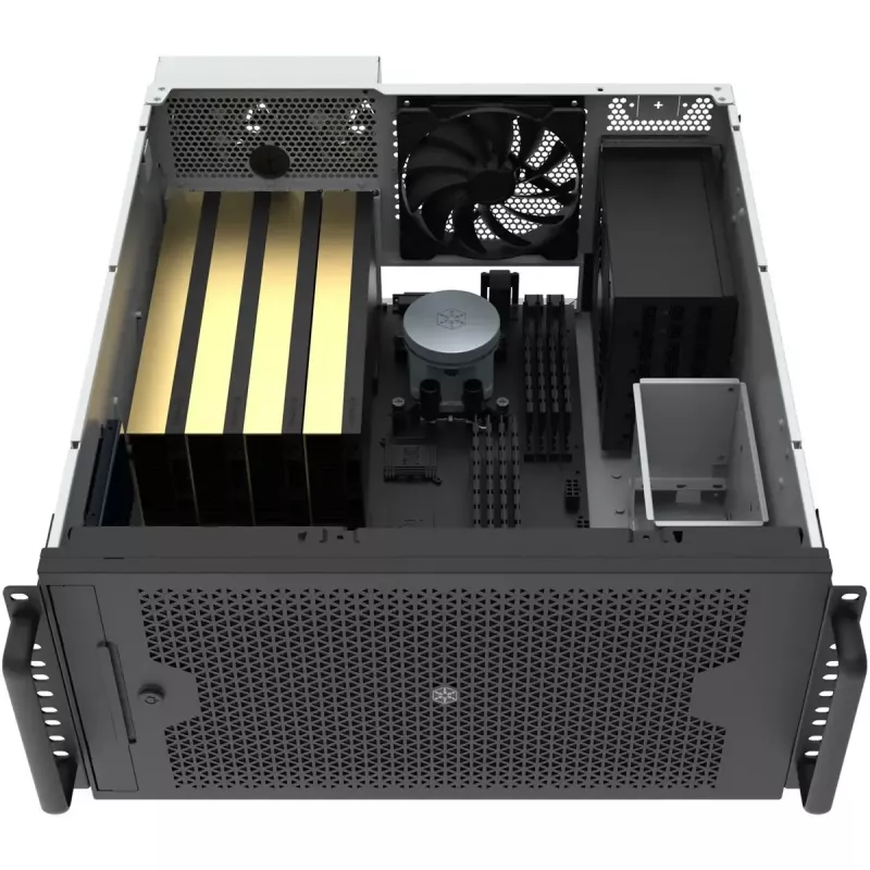 SILVERSTONE RM53-502 – 2U 19 colių serverio korpusas, juodas