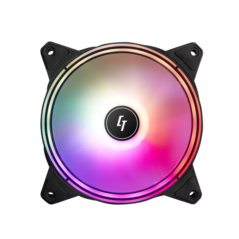 Chieftec NF-1225RGB kompiuterio aušinimo ventiliatorius 12 cm juodas 1 vnt.
