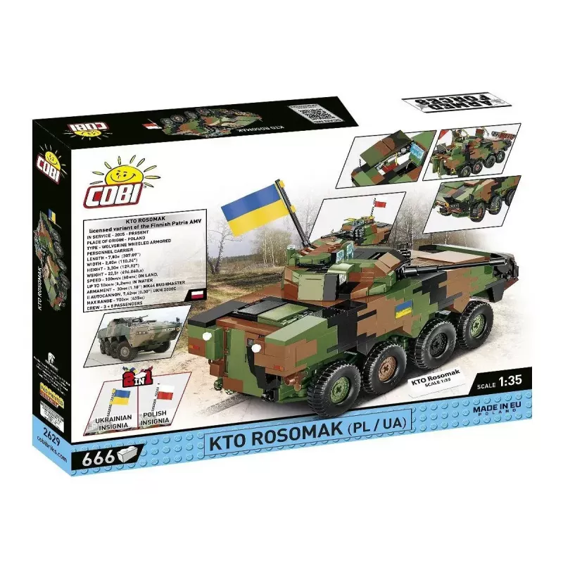 Konstruktoriaus rinkinys Cobi Ginkluotosios pajėgos KTO Rosomak 2-in-1 (COBI-2629)