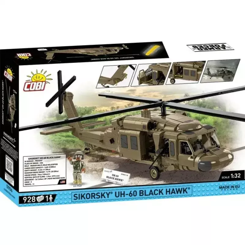 Konstruktorius Cobi Sikorsky UH-60 Black Hawk 928 kaladėlių, modelis COBl-5906