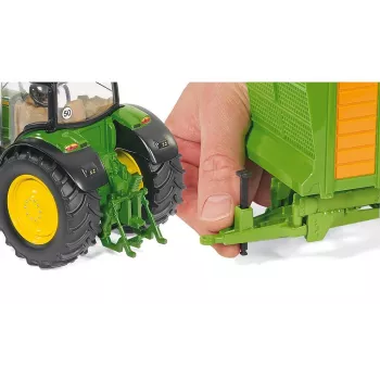 Siku John Deere 6210R traktoriaus modelis, metalas, plastikas, juoda, žalia