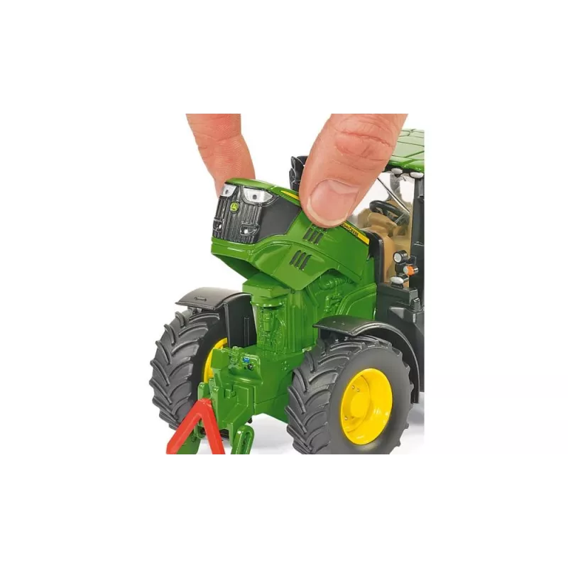 Siku John Deere 6210R traktoriaus modelis, metalas, plastikas, juoda, žalia