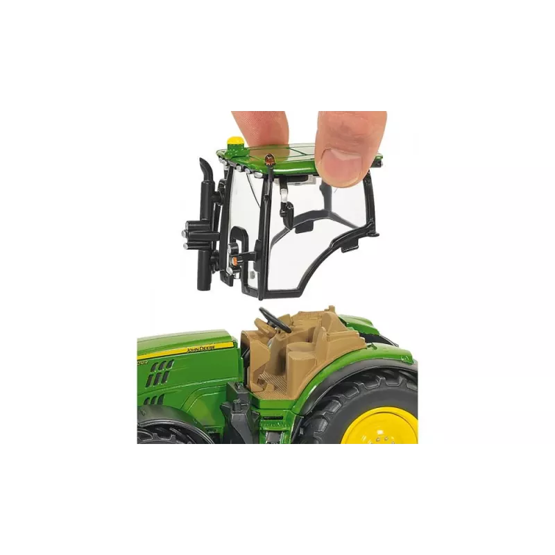 Siku John Deere 6210R traktoriaus modelis, metalas, plastikas, juoda, žalia