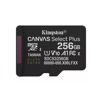 „Kingston Technology“ 256 GB microSDXC Canvas Select Plus Gen3 150 MB/s A1