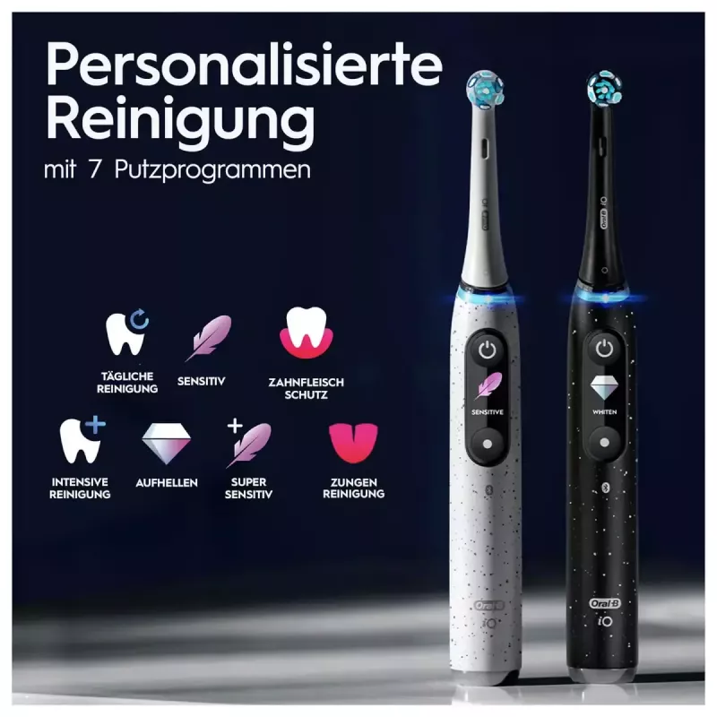 Oral-B iO iO10 suaugusiems besisukantis dantų šepetėlis juodas