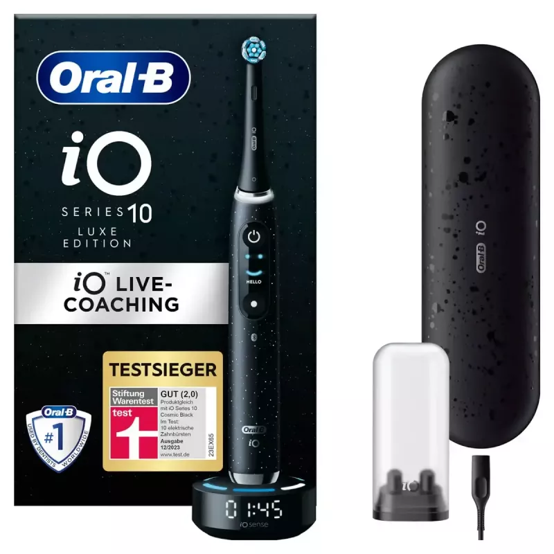 Oral-B iO iO10 suaugusiems besisukantis dantų šepetėlis juodas
