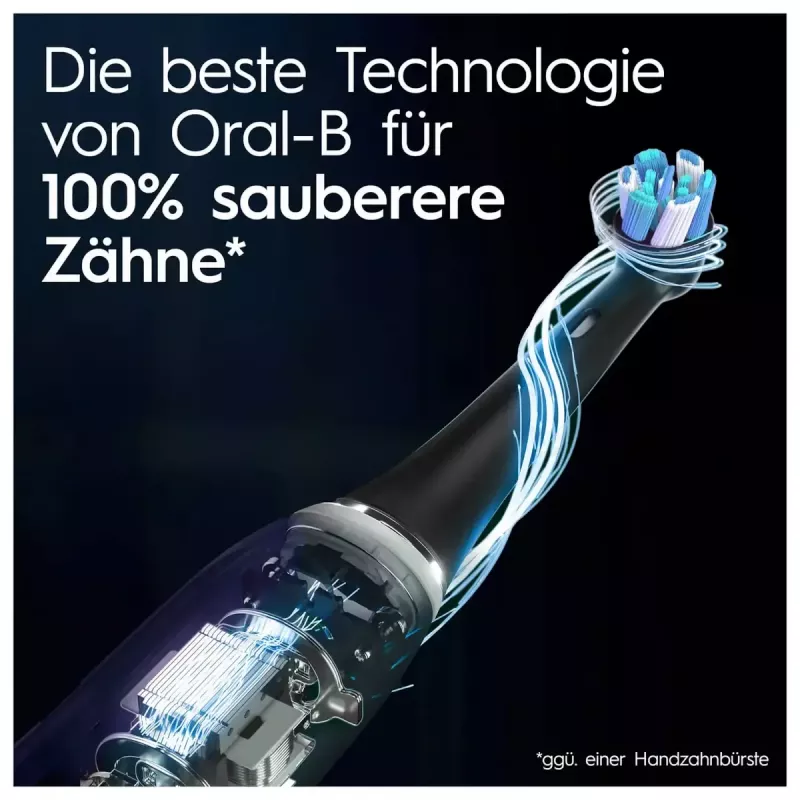 Oral-B iO iO10 suaugusiems besisukantis dantų šepetėlis juodas