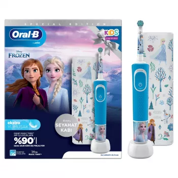 Oral-B Vitality Pro Frozen vaikiškas besisukantis-osciliuojantis dantų šepetėlis juodas, pilkas