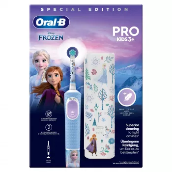Oral-B Vitality Pro Frozen vaikiškas besisukantis-osciliuojantis dantų šepetėlis juodas, pilkas