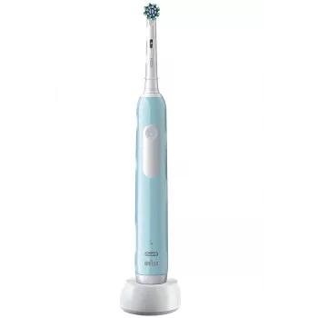Oral-B Pro 1 Cross Action suaugusiųjų besisukantis dantų šepetėlis, mėlynas, baltas