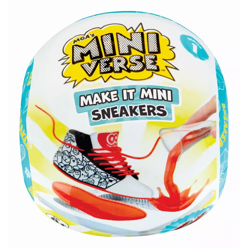 Miniverse Make It Mini Sneakers PDQ – miniatiūrinių sportbačių rinkinys, 8 m., įvairiaspalvis, plastikas
