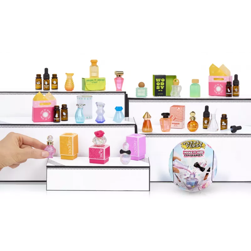 Miniverse Make It Mini Fragrances in PDQ – vaikiškas kvepalų gaminimo rinkinys, 8 m., įvairiaspalvis