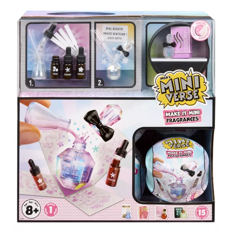 Miniverse Make It Mini Fragrances in PDQ – vaikiškas kvepalų gaminimo rinkinys, 8 m., įvairiaspalvis