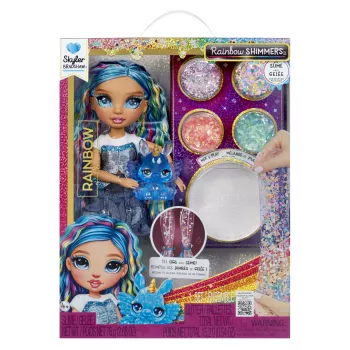 Rainbow High Rainbow Shimmers su gleivėmis mados lėlė – Skyler (mėlyna)