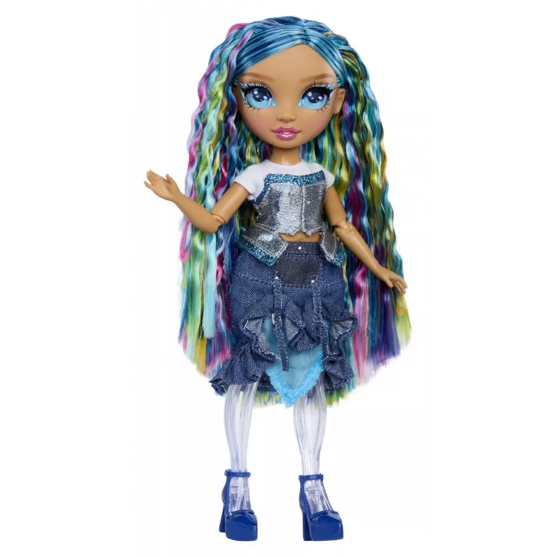 Rainbow High Rainbow Shimmers su gleivėmis mados lėlė – Skyler (mėlyna)