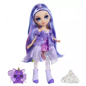 Rainbow High Rainbow Shimmers su gleivėmis mados lėlė - Violet (violetinė)