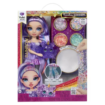 Rainbow High Rainbow Shimmers su gleivėmis mados lėlė - Violet (violetinė)