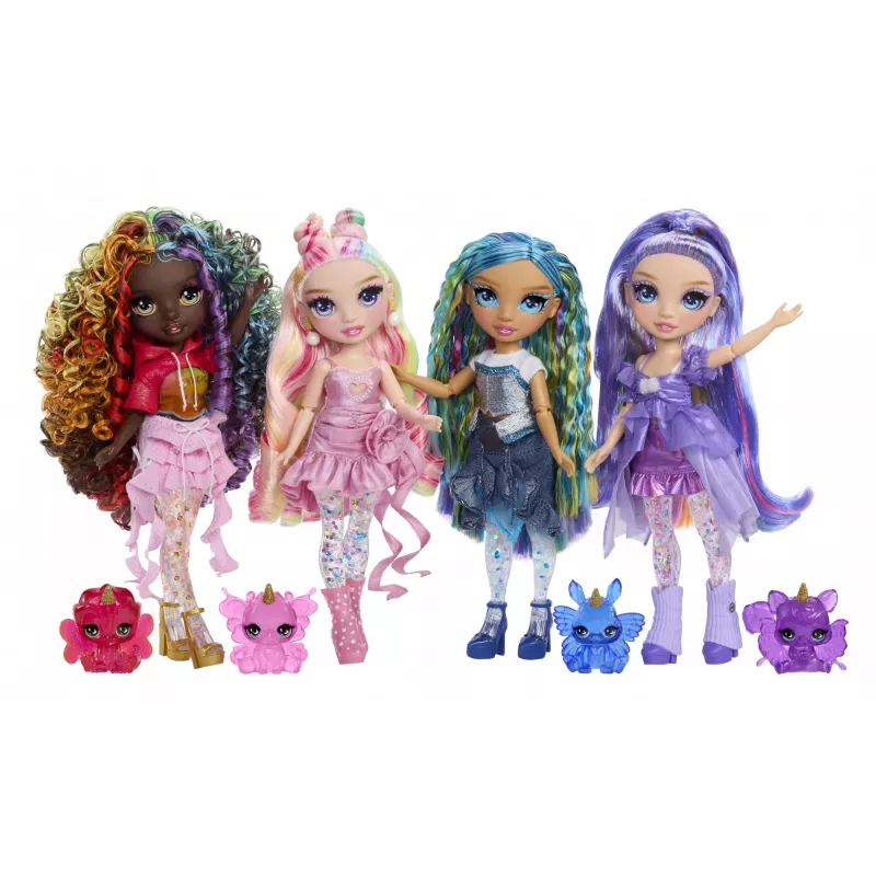 Rainbow High Rainbow Shimmers su gleivėmis mados lėlė - Violet (violetinė)
