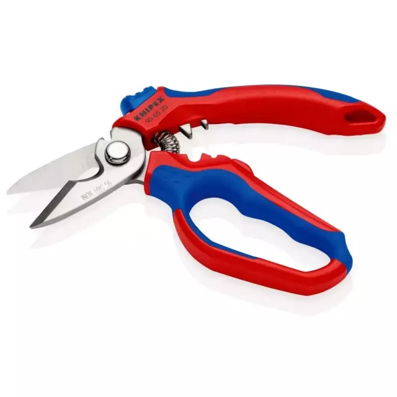 Knipex 95 05 20 SB replės, nerūdijantis plienas, plastikinė rankena, mėlyna/raudona
