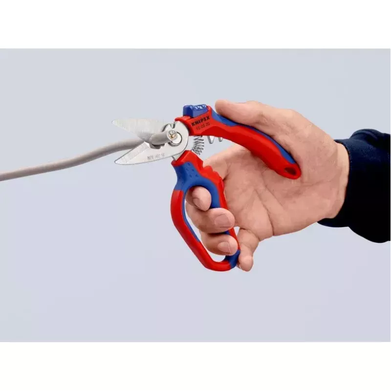 Knipex 95 05 20 SB replės, nerūdijantis plienas, plastikinė rankena, mėlyna/raudona