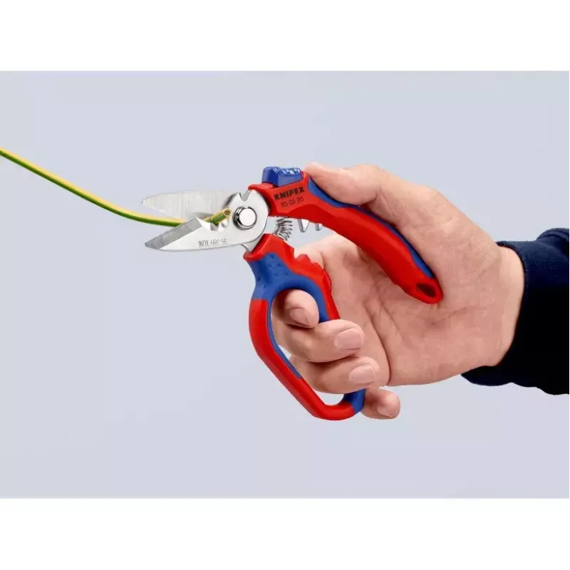 Knipex 95 05 20 SB replės, nerūdijantis plienas, plastikinė rankena, mėlyna/raudona