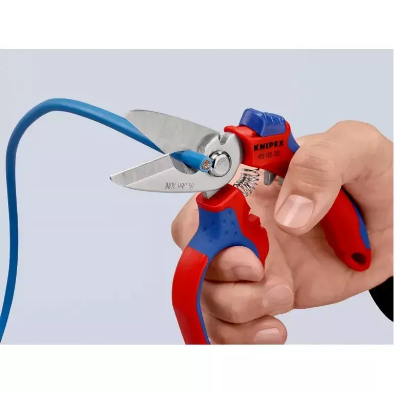 Knipex 95 05 20 SB replės, nerūdijantis plienas, plastikinė rankena, mėlyna/raudona