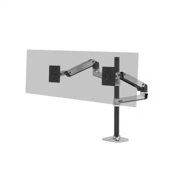 Ergotron LX Series LX dviguba laikiklio ranka su aukštu stulpu 101,6 cm aliumininis spaustuvas 20 kg