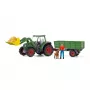 Traktorius su priekaba Schleich FARM WORLD 42608 Juoda Žalia Raudona Geltona