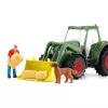 Traktorius su priekaba Schleich FARM WORLD 42608 Juoda Žalia Raudona Geltona