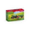 Traktorius su priekaba Schleich FARM WORLD 42608 Juoda Žalia Raudona Geltona